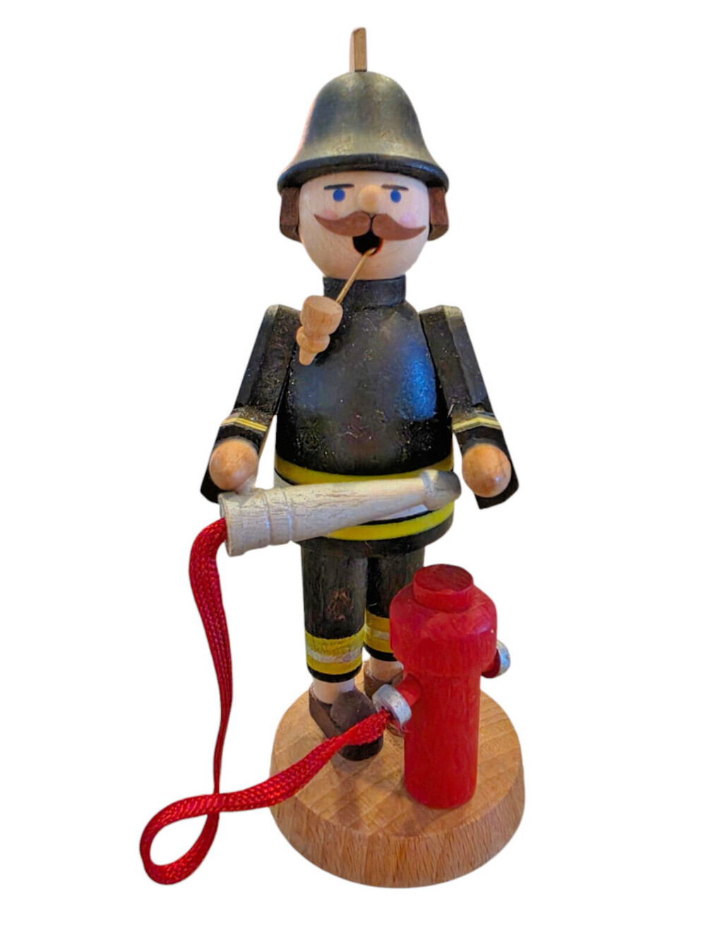 Vtg Richard Glasser German wooden firefighter incense smoker